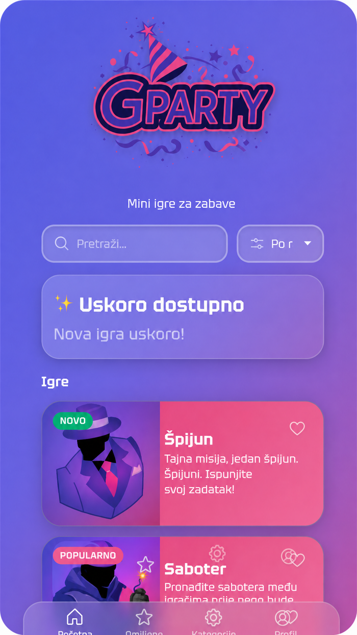 Dobivaš pristup i GParty aplikaciji! 📱